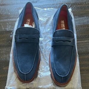 Stacey Adams Redzone Collection Blue Suede Leather Loafers for Men 9.5